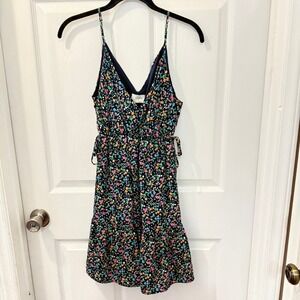 EVERLY Anthropology Floral Print Small Mini Dress‎ Sleeveless Garden Flirty